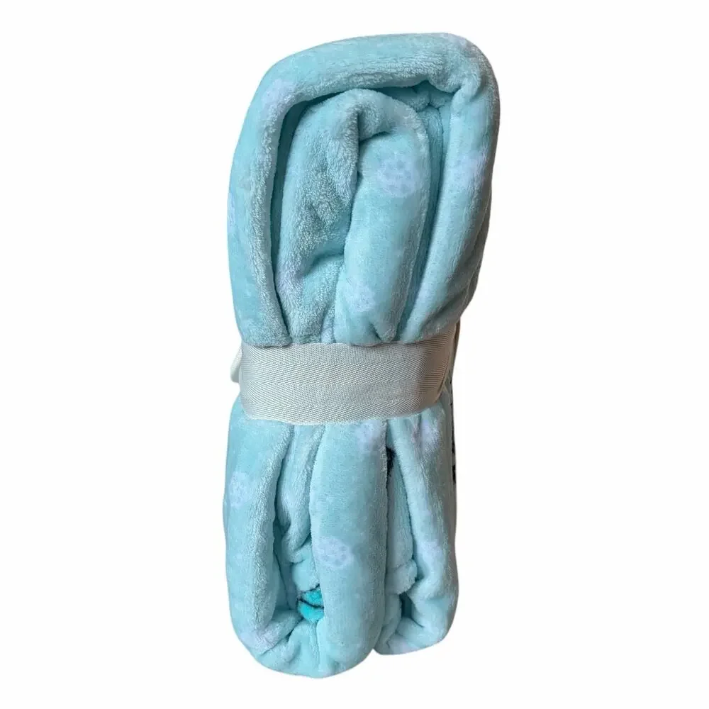 PEANUTS Snoopy TWIN Throw Blanket 60”x90” Christmas Puffer Jacket Blue